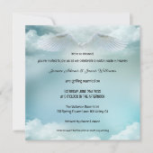 Ein Match, das in der Himmelsangelwings-Hochzeit g Einladung (Vorderseite)