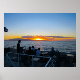 Ein Maui-Abendessen Sonnenuntergang Kreuzfahrtpost Poster