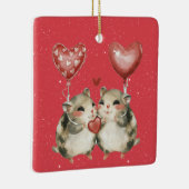 Ein Maus-Paar in der Liebe Valentine Keramikornament (Rechts)