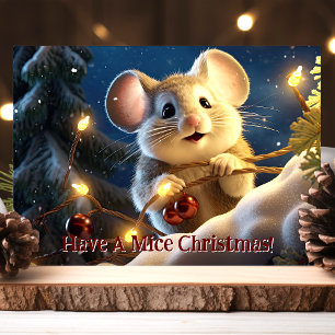 Ein Mäuse-Weihnachten Süße Maus  Feiertagskarte
