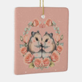 Ein Mauspaar im Kraut von Rose Valentine Cera Keramikornament (Rechts)