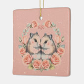 Ein Mauspaar im Kraut von Rose Valentine Cera Keramikornament (Links)