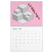 Ein Maze im Monat Kalender (Feb 2027)