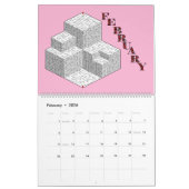 Ein Maze im Monat Kalender (Feb 2026)