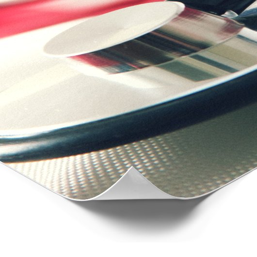 Ein medizinisches Stethoskop mit amerikanischer Fl Poster (Ecke)