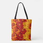 Ein Medley aus Rot-Gelb- und Orangenschwellen Tasche (Rückseite)