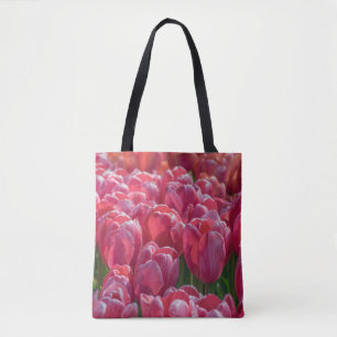 Ein Meer der rosa Tulpen Taschen-Tasche Tasche