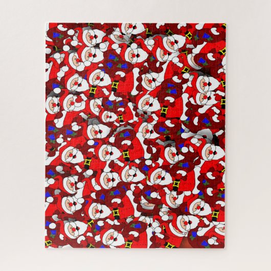 Ein Meer des heiteren Weihnachtsmannes Puzzle (Vertikal)