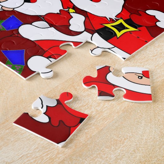 Ein Meer des heiteren Weihnachtsmannes Puzzle (Seite)