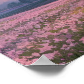 Ein Meer rosa Blume Poster (Ecke)