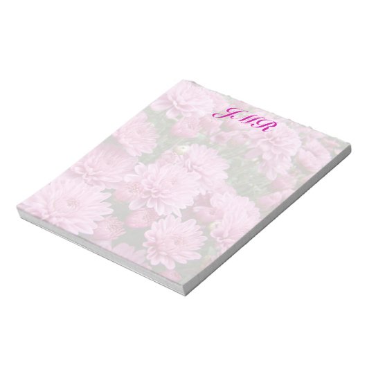 Ein Meer rosa Chrysanthemen #2 Notizblock (Rotiert)