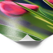 Ein Meer rosa Tulips Fotodruck (Ecke)