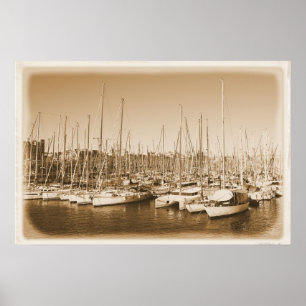 Ein Meer von Masten - Barcelona Poster