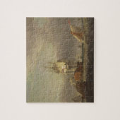 Ein Meerblick mit Mann-von-Krieg und kleinem Puzzle (Vertikal)