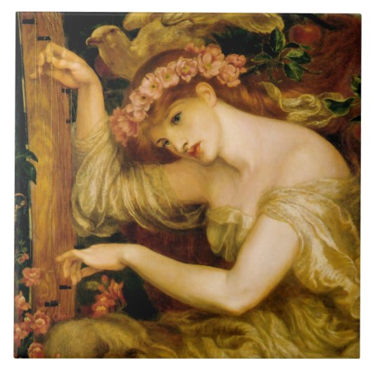 Ein Meereszauber (von Dante Gabriel Rossetti) Fliese (Vorderseite)