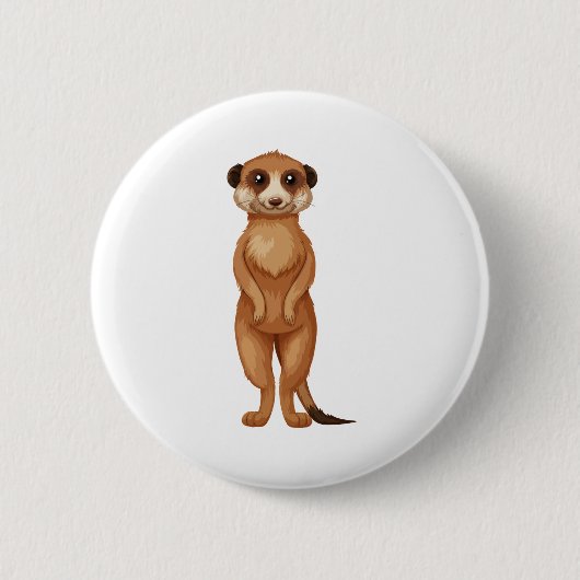 Ein meerkat-Cartoon Button (Vorderseite)