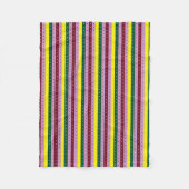 ein mehrfarbiger Streifen mit Punkten Fleecedecke (Vorderseite)