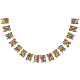 ein mehrfarbiger Streifen mit Punkten Wimpelkette