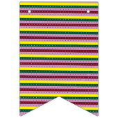 ein mehrfarbiger Streifen mit Punkten Wimpelkette (Erste Fahne)