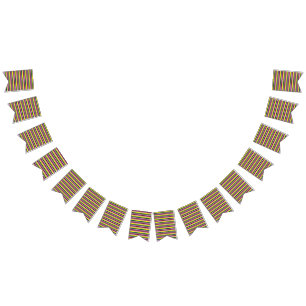 ein mehrfarbiger Streifen mit Punkten Wimpelkette