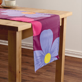 Ein mehrfarbiges Blumendesign Großer Tischläufer