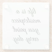 Ein meisterlicher Untersetzer aus Glas (Rückseite)