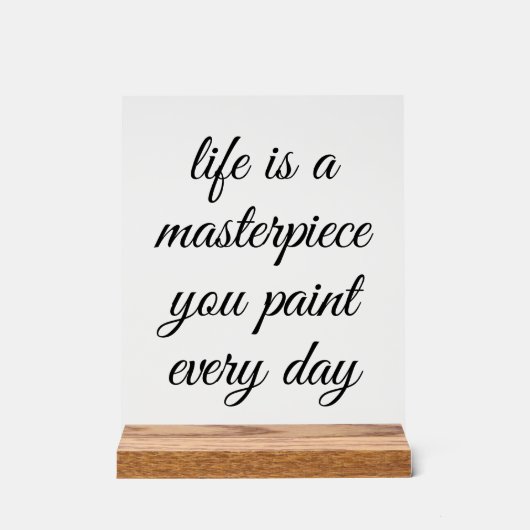 Ein Meisterwerk-Akryllisches Zeichen Acrylschild (Vorderseite)