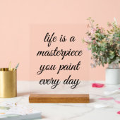 Ein Meisterwerk-Akryllisches Zeichen Acrylschild (Hochzeit)