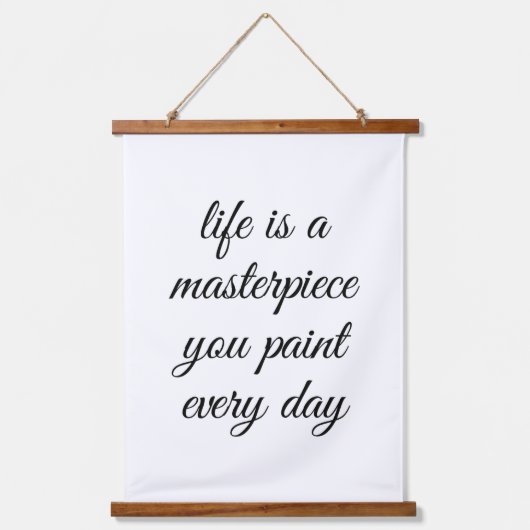 Ein Meisterwerk aus Holz, das an der Wand hängt Wandteppich Mit Holzrahmen (Vorderseite)