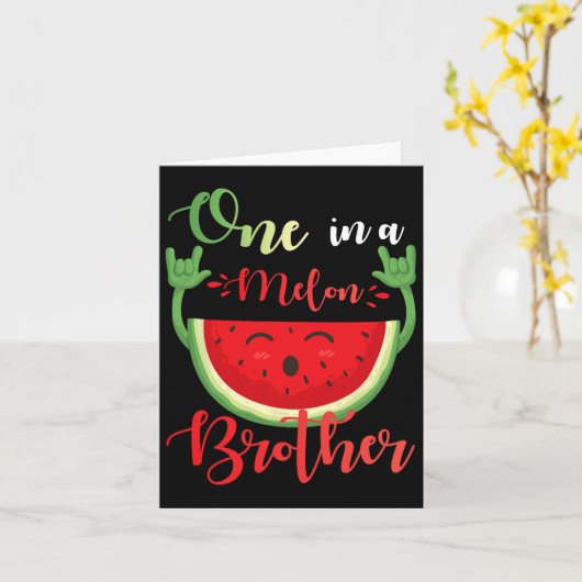 Ein Melon Brother Funny Birthday Matching Fam Karte (Gelbe Blume)
