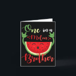 Ein Melon Brother Funny Birthday Matching Fam Karte<br><div class="desc">Einer in einem Melon Brüder lustige Geburtstag Matching Familie Sommer</div>