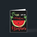 Ein Melon Brother Funny Birthday Matching Fam Karte<br><div class="desc">Einer in einem Melon Brüder lustige Geburtstag Matching Familie Sommer</div>