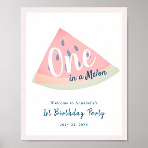 Ein Melon Girl Geburtstags-Begrüßungszeichen Poster