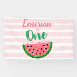Ein Melon Watermelon First Birthday Banner