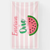 Ein Melon Watermelon First Birthday Banner (Vertikal)