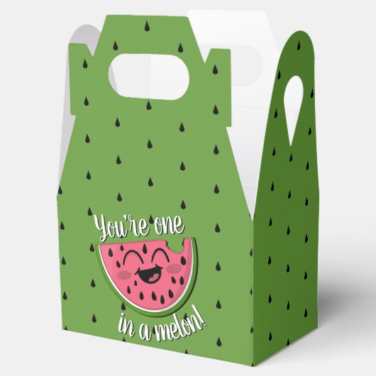 Ein Melon Watermelon Girly First Birthday Geschenkschachtel (Geöffnet)