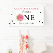 Ein Melon Watermelon Summer Birthday Banner (Insitu)