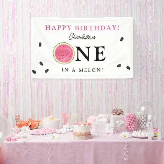 Ein Melon Watermelon Summer Birthday Banner (Party)