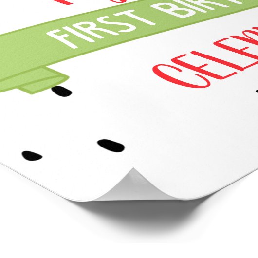 Ein Melon Welcome Sign - Red Poster (Ecke)