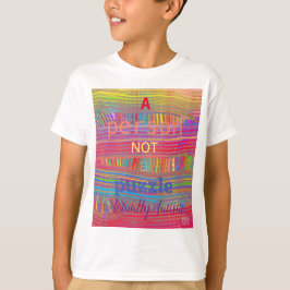 Ein Mensch, kein Rätsel. Autismus Akzeptanz, Regen T-Shirt