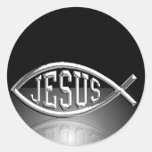 Ein Menschenfisch Runder Aufkleber (Vorderseite)