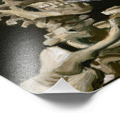 Ein menschliches Skelett Rauchen als Zigarette Fotodruck (Ecke)