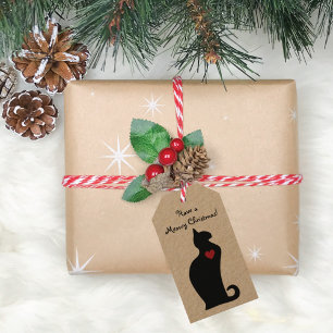Ein Meowy Cat Weihnachten Geschenkanhänger