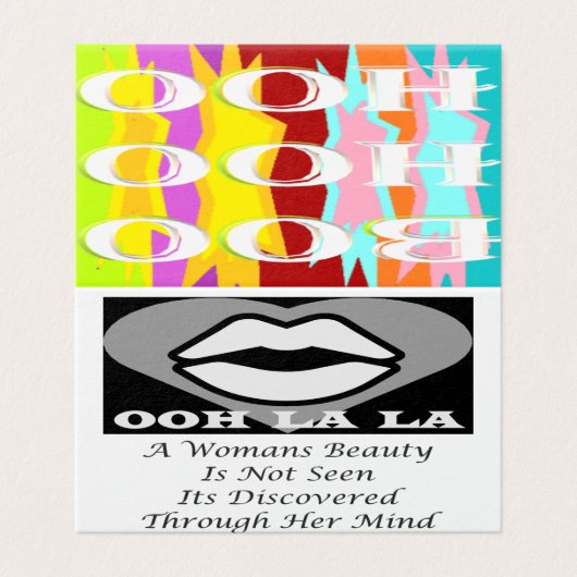 Ein Merkmal "Beauty-Frauengedicht" (Außenseite Aufgefaltet)