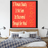 Ein Merkmal "Beauty-Frauengedicht" inspiriere Leinwanddruck (Insitu (Schlafzimmer))