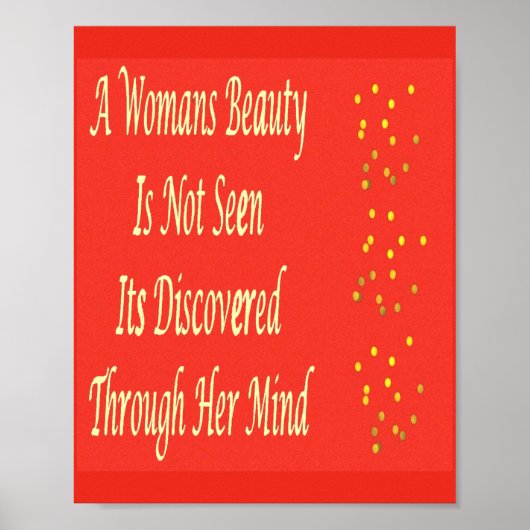 Ein Merkmal "Beauty-Frauengedicht" inspiriere Poster (Vorne)