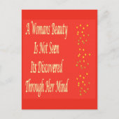 Ein Merkmal "Beauty-Frauengedicht" inspiriere Postkarte (Vorderseite)