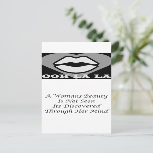 Ein Merkmal "Beauty-Frauengedicht" Postkarte (Stehend Vorderseite)