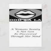 Ein Merkmal "Beauty-Frauengedicht" Postkarte (Vorderseite)
