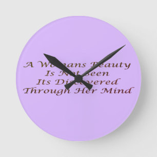 Ein Merkmal "Beauty-Frauengedicht" Runde Wanduhr